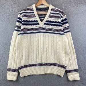 Vintage‎ Jantzen Mens V-neck Sweater Fair Isle size M